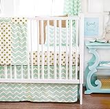 New Arrivals 2 Piece Crib Bed Set, Gold Rush in Mist by New Arrivals