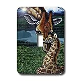 3dRose LLC lsp_3235_1 Giraffe Mother, Single Toggle Switch
