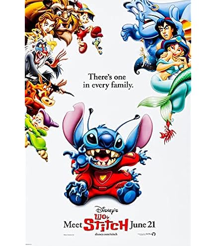 Amazon.co.jp: キャンバスポスター リロ＆スティッチ（2002）- 映画