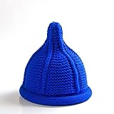 (Sandalup)とんがりニット帽 赤ちゃん帽子 ボウシ キャップ かわいい ベビー 子ども どんぐり帽子（ブルー）