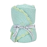 Kashwere カシウェア 国内検針済 Baby Blanket - Solid w/ Trim - w/Cap ベビーブランケット ふちどり＆キャップ アクア BB-67-51-30