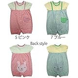 【SiShuNon/シシュノン】オシリクマウサ半袖ロンパースオシリ クマ ウサギ 半袖ロンパース 80 7 ブルー