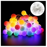 LED ボールライト ストリングライト イルミネーションライト 防水 電池式 かわいい 電飾 クリスマス ハロウィーン 飾りライト DIY 気分転換 デコレーション LEDライト 10M 80LED 
