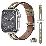 【AmazonJP 限定ブランド】 Apple Watch バンド/アップルウォッチ バンド 本革レザー 細身 エレガントでユニックな仕様 