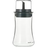 iwaki(イワキ) 耐熱ガラス 調味料入れ 醤油差し 液だれしない ブラック S 120ml フタ付き KT5031-BK