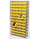 経済シェルフビンストレージユニットビン寸法: 4 " H x 11 1 / 8 " W x 11 5 / 8 " D ( QTY。36）、ビンカラー:イエロー