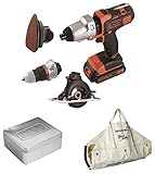 ブラックアンドデッカー(BLACK+DECKER) マルチツール プラス 18V 【エンボス缶・ウッドキャリアー】 期間限定お買い得セット EVO183P1G