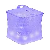 Ivation Inflatable Cube Solar Lantern For Outdoor Party Pool Holiday Decorating IPX7 Waterproof 10-L