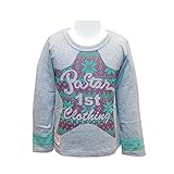 (ポスター) POSTAR　BIGスタープリント 長袖Tシャツ　杢グレー　95cm