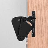 DIYHDステンレススチールスライド式バーンドア木製ドアロックラッチ medium lock-black sslock-black