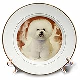 CP _ 4407犬ビション・フリーゼ – Bichon Frise – プレート 8 inch Porcelain Plate cp_4407_1