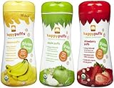 Happy Family Puffs - Apple, Banana & Strawberry - 2.1 oz - 3 pk by Happy Family [並行輸入品]