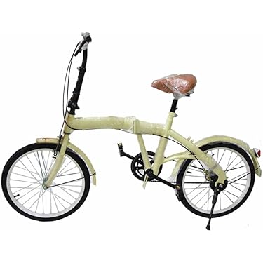 在庫サンプル 折りたたみ自転車 ２０インチ ミニベロ ママチャリカゴ付【ブラウン 楽天市場】折りたたみ自転車 20インチ ミニベロ 前カゴ付き LED