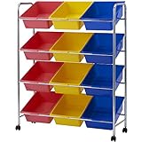 ナカバヤシ トレーチェスト キャパティS オープンシェルフ 子供部屋収納 4段 大 BN117