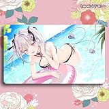 センコウドロー カードゲームプレイマット 空澄セナ バーチャルYouTuber プレイマット アニメグッズ 収納ケース付き マジック ザ ギャザリング カード枠なし (60cm×35cm×0.2cm)