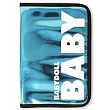 【アウトレット品】 ベビードール 母子手帳 通帳入れ メタリックマルチポーチ キッズ ベビー Lサイズ ターコイズブルー