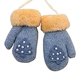 ラブリーニットベビー手袋キッズブルーのための暖かい冬の手袋