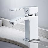 Wellbeingjp 洗面用 シングルレバー 混合水栓 単水栓 浄水器内蔵 洗面台 水栓　シングル混合水栓　キッチン用水栓 台付 滝状吐水口
