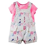 カーターズ Carter's 半袖Tシャツ ショートオール 上下 2点セット ベビー服 サンゴ (18months(78-83cm)) [並行輸入品]