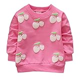 Brightup　幼児　女の子キャンディーカラースウェットプルオーバー、ロングスリーブtシャツ