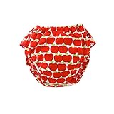 (チャックル) chuckle *ママトンネ*リンゴ柄フリルブルマ4層吊り式トレーニングパンツ【日本製】 レッド 90cm Y6601-90-21