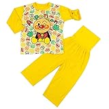 アンパンマン 腹巻付 ロールアップパジャマ 長袖 イエロー◇80cm