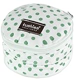 Kushies Travel Nursing Pad Case - Double Compartment (Green with White Dots) by Kushies