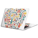 MacBook Air 13インチ 2022～2025 M2 / M3 / M4 用 スキンシール モデル A2681 / A3113 / A3240 igsticker マックブック エア Mac 13" inch 用シール フィルム ステッカー 009357 りんご 外国 英語