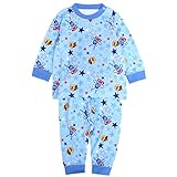 アンパンマン パジャマ ベビー 赤ちゃん 男の子 綿100% 腹巻 長袖 寝巻き 上下 PA2845 ブルー 90cm