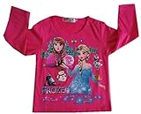 子供　長袖　Tシャツ　アナと雪の女王　アナ雪　エルサ柄　アナ トップス　キッズ (140, ピンク) [並行輸入品]