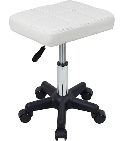 Amazon.co.jp: FNZIR キャスター付きサドルスツール PUレザー 高さ調節