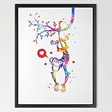 Dignovel Studios 13X19 Monkey watercolor print kids art home d?cor nursery d?cor wall art print chil