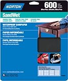 Norton 48058 Sandwet 5-Pack Sandpaper 600 Grit 9-Inch x 11-Inch Sheets [並行輸入品]