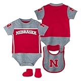 ネブラスカコーンHuskersベビー/幼児" Lil Jersey "クリーパー、よだれかけ、Bootie Set レッド