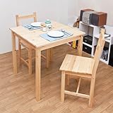 【軽量！木目が引き立つパイン材】パイン　ダイニング3点セット　73幅・110幅・チェア（2脚入り）　BR/NA/WW (ナチュラル, 110ｃｍ幅　)