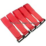 RKC 固定ベルト 2.5cm × 30cm (5本) 赤 : 040A7-3