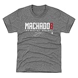 500レベルManny Machado Los Angeles野球子供用シャツ – Manny Machado machado8 Kids Large (10-12Y) グレイ
