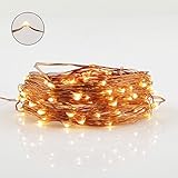 LEDMO LED Fairy Lights with UL Supply 33 Ft /10M Warm White 2700K-2900K Waterproof LED Starry Light 