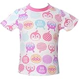 【本体綿100％】【冷感背当】2017年 夏物 アンパンマン 天竺 総柄 背当て付き Ｔシャツ Anpanman ピンク◇95cm