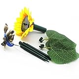 amzmonnsuta　人工太陽光発電のヒマワリハチドリ回転なびく鳥の庭の装飾