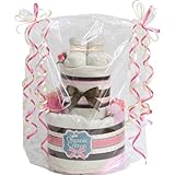 LaVie ラヴィ オーガニックおむつケーキ2段 ピンク