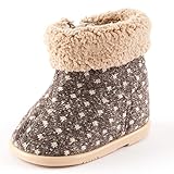 ハイカット ボア ブーツ ベビーシューズ 日本製 女の子 茶 14cm 防寒 シシュノン