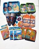 Deluxe Bubble Guppies Party Supplies for 16 Guests (Cups, Plates, Table Cover, Invitations, Napkins,