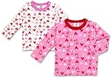 春秋物【I lovePaPa&Mama】アイラブパパ&ママハート総柄長そでTシャツ 95cm ピンク