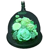 アートフォーシーズン　うさぎ　光るバラ　プリザーブドフラワー (イエローオレンジ)