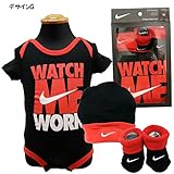 ギフトセット NIKE ナイキ ベビー 半袖 ボディスーツ 帽子 ブーティ 箱入り 出産祝い -デザインG