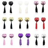 ConversancyWomen Sequin Breathable Undercover Nipple Covers/ Breast Pads, Sequin Round Shaped Tassel