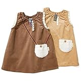 Youpi! 子供服 女の子 チュニック ポケット フェイクポシェット ベージュ 90 [K019]