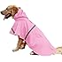 SEHOO犬のレインコート ポンチョ 柴犬 中型犬 ライフジャ ケット 小型犬 大型犬 ペット用品 雨具 防水 軽量 反射テ ープ付き (3XL, ピンク)