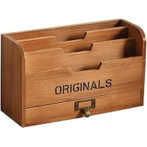 Amazon | 木製 収納ホルダー 文書レターラック 書類 レター